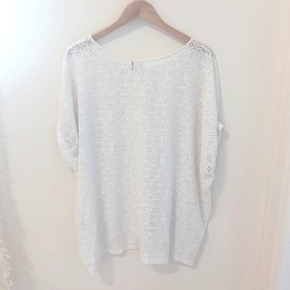 Anthropologie Akemi + Kin Crochet Lace Top/ Cover-up in Cream Size M/L - Picture 6 of 6